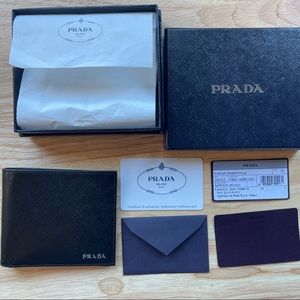 Prada Black Saffiano Leather Wallet